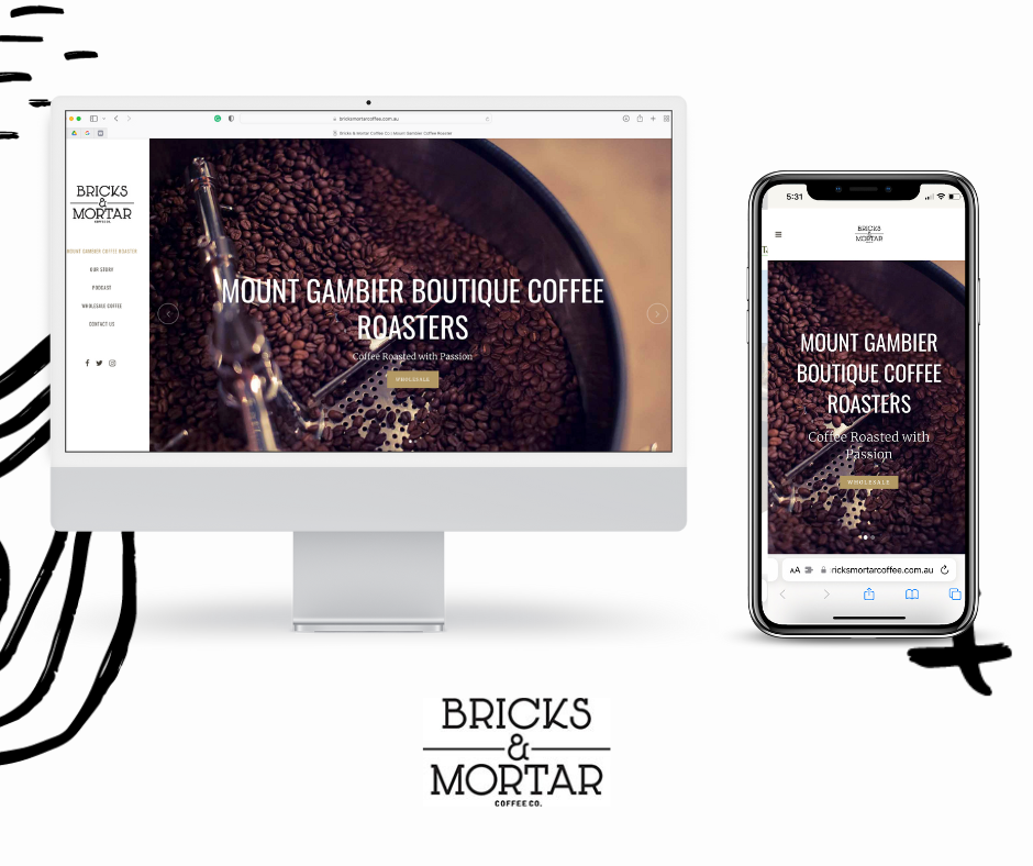 Bricks & Mortar Coffee Co Website Design by My Heart Studio