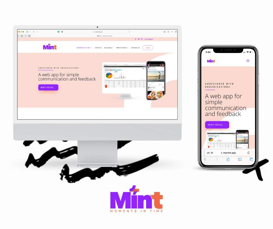 Mint App Website Design by My Heart Studio