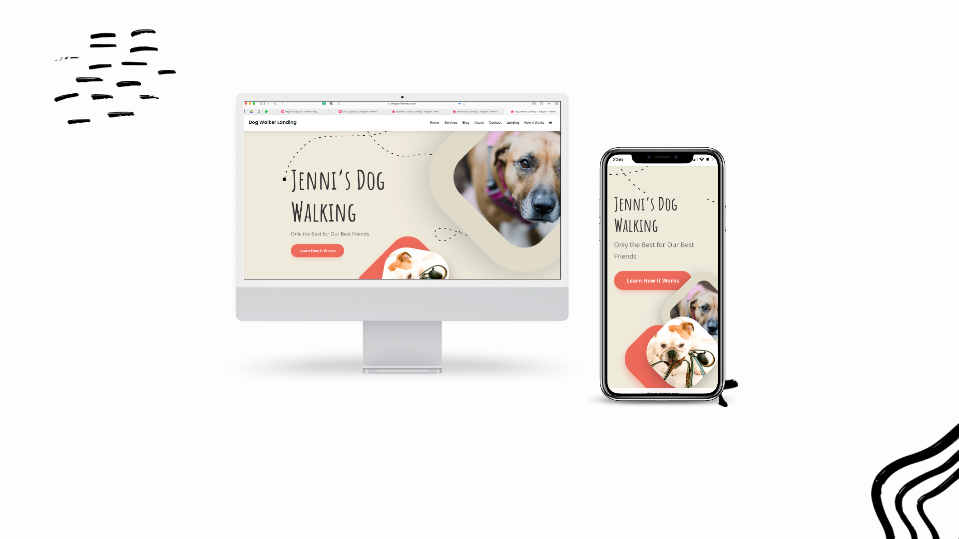 Dog Walker or Groomer WordPress Landing page | My Heart Studio